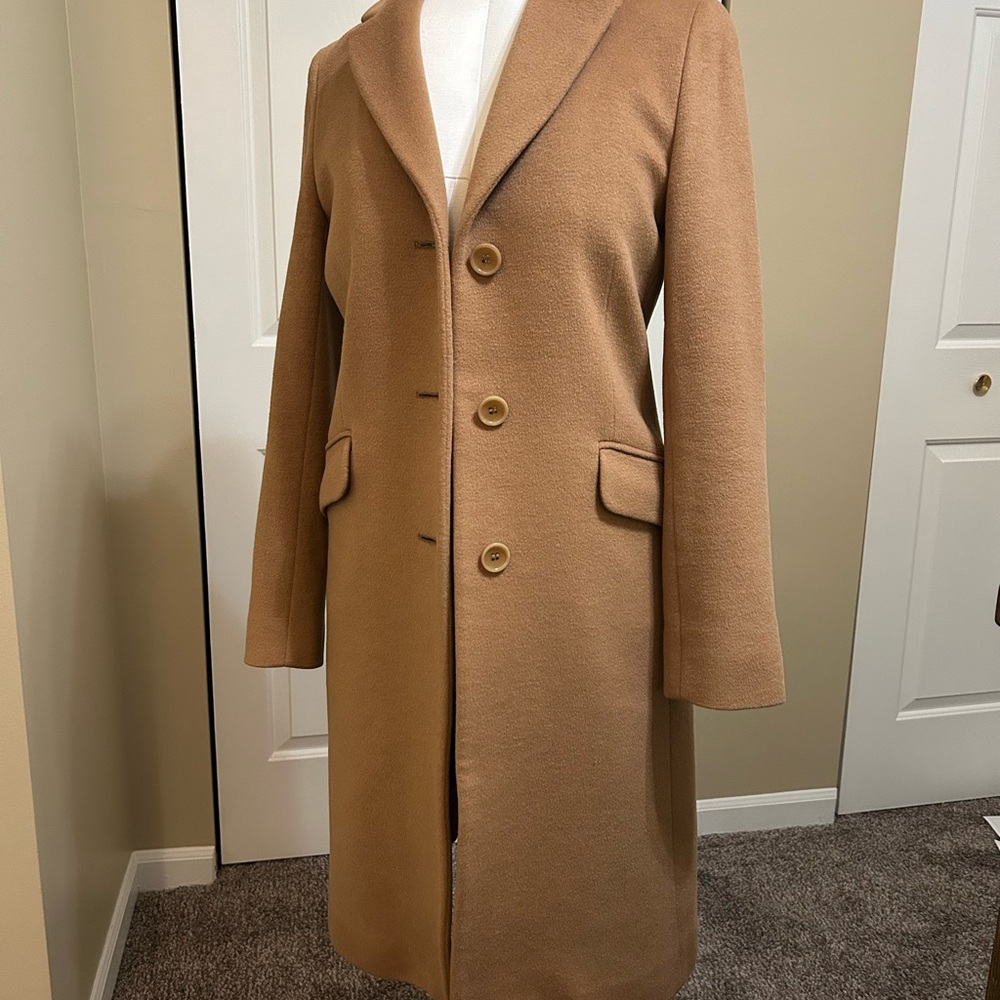 Cinzia Rocca Icons Tan Pea Coat